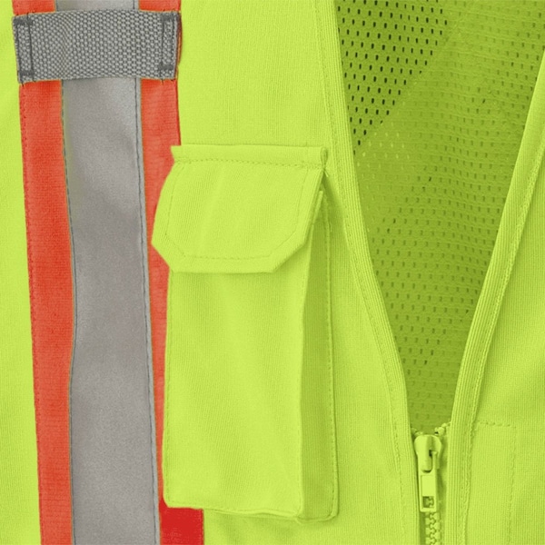 Pioneer Break Away Zip Vest, Green, Large - V1021260U-L