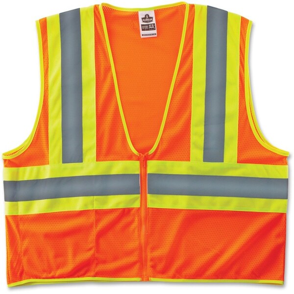 Glowear Safety Vest, 2-Tone, Type R, Class 2, Reflective, S/M, Orange - EGO21303