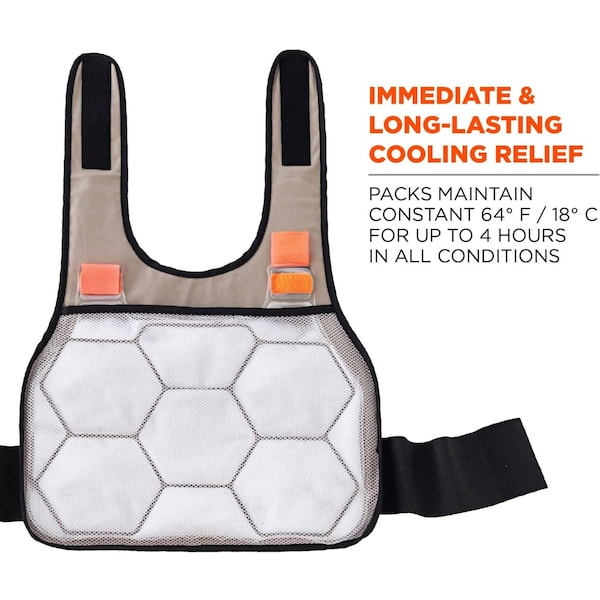 Ergodyne Cooling Vest with Packs, Khaki, L/XL - 6230