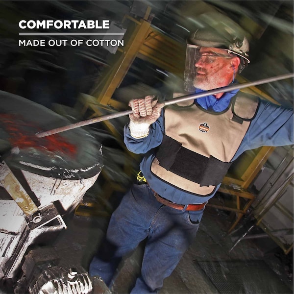 Ergodyne Cooling Vest with Packs, Khaki, L/XL - 6230