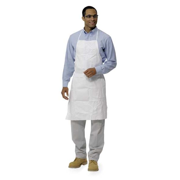 Dupont Proshield 60 Bib Apron, White, 36 In. L, PK100 - NG273BWH00010000