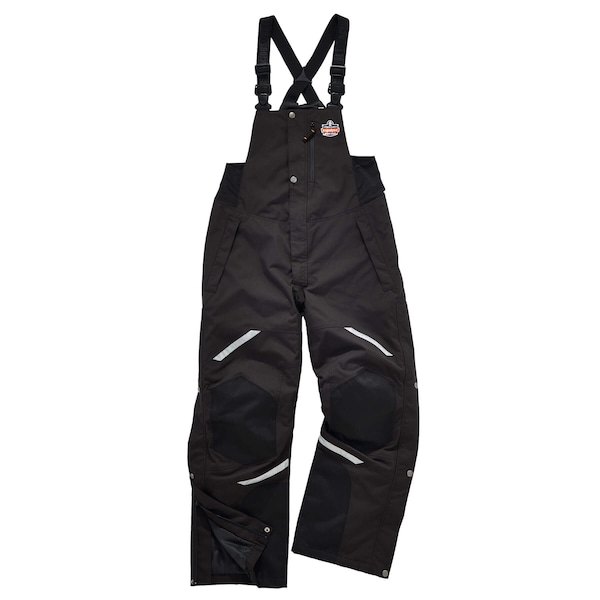 Ergodyne 6471 4XL Black Thermal Bibs - 500D Nylon Shell - 6471