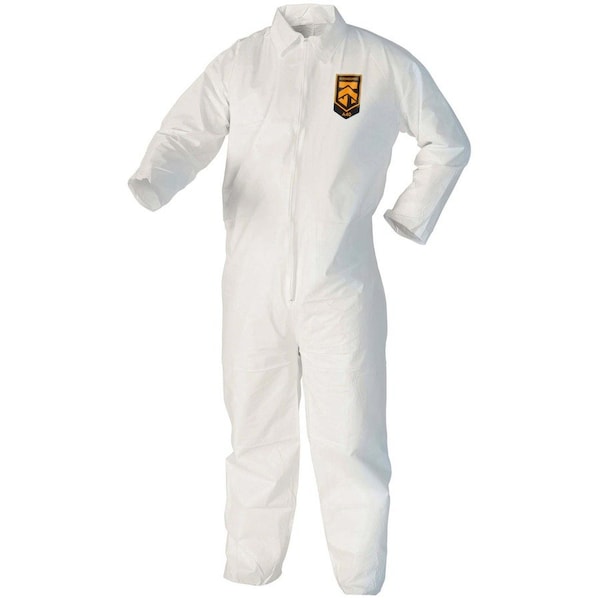 Kleenguard A40 Coveralls - Zipper Front, XXXL, 25 PK, White - KCC44306
