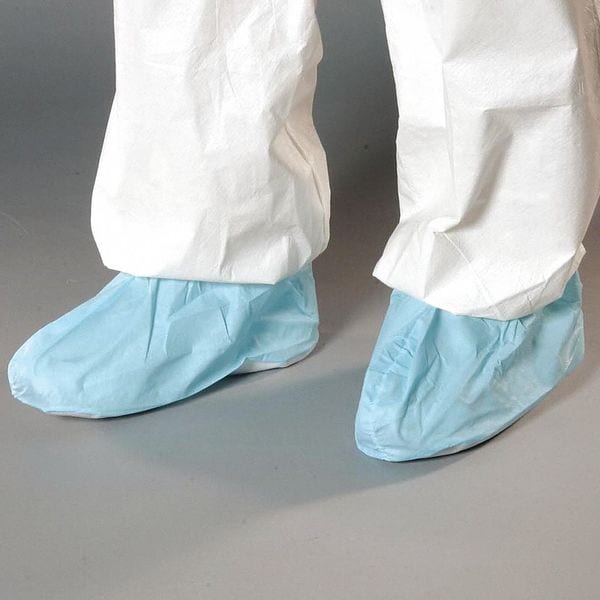 Alpha Pro Tech Disposable Shoe Covers, PVC/Vinyl, Blue, Slip Resistant Sole: Yes , Universal - SH-M1312-BH