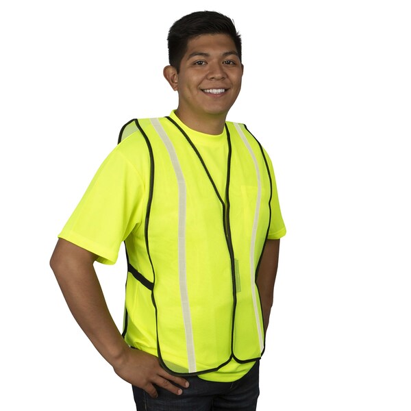 Cordova Safety Vest, Non-Rated, 1 in. Reflective Strip - High-Vis Lime - V111W