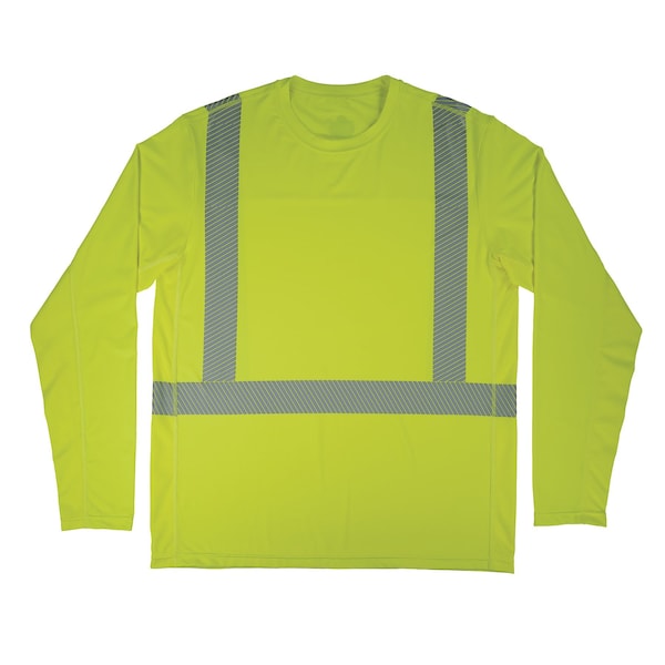 Ergodyne XL Lime Class 2 Hi-Vis Sun Shirt Cooling UV-Protection - 6688
