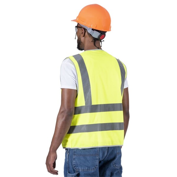 Pioneer Tricot Safety Vest, Green, Small, 2 Stripe - V1025160U-S