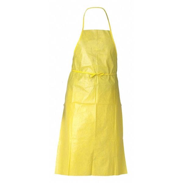 Kleenguard ChemSpry Protect Apron BoundSeam Neck Ties Unvi YEL 100/Cs - 97790