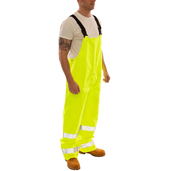 Tingley Rain Bib Overall, Polyester/Polyurethane, 31 in Inseam, 40 in to 42 in Waist, 12 mil Thickness, XL - O24122