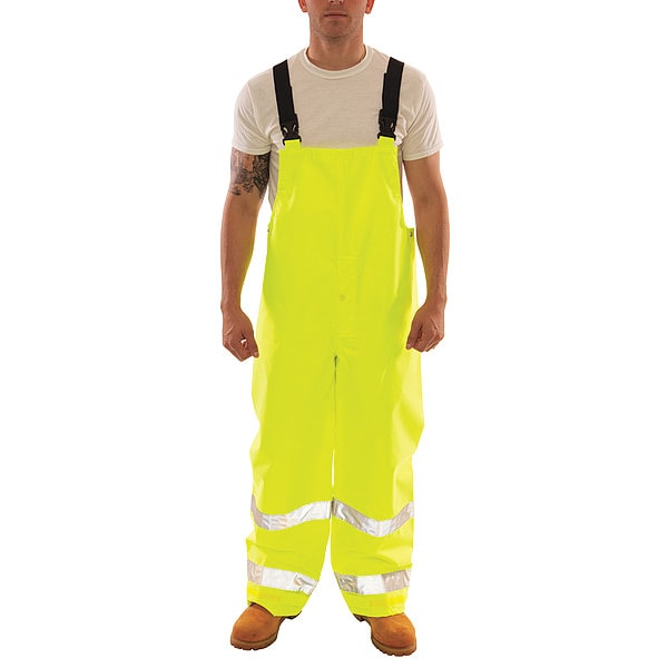 Tingley Rain Bib Overall, Polyester/Polyurethane, 31 in Inseam, 40 in to 42 in Waist, 12 mil Thickness, XL - O24122