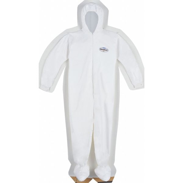 Kleenguard Disposable Coveralls, Hooded, 3XL, KleenGuard(TM) A40, Zipper, Elastic Cuff, Elastic Ankle, 25 PK - 44336