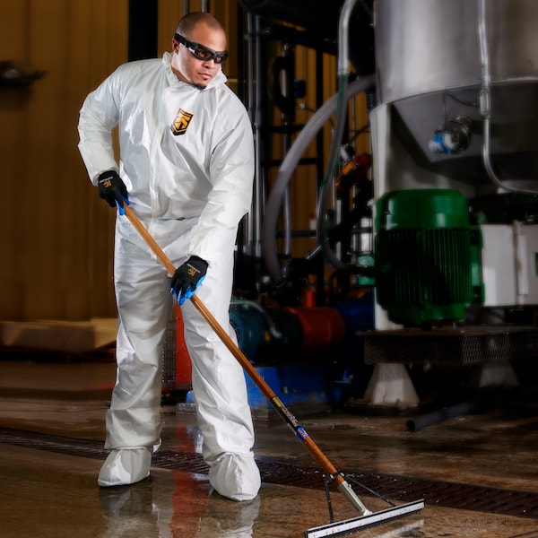 Kleenguard Disposable Coveralls, Hooded, 3XL, KleenGuard(TM) A40, Zipper, Elastic Cuff, Elastic Ankle, 25 PK - 44336