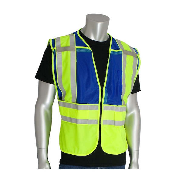 Pip Public Safety Vests, Ansi 207 - 302-PSV-BLU-NL-2X/5X