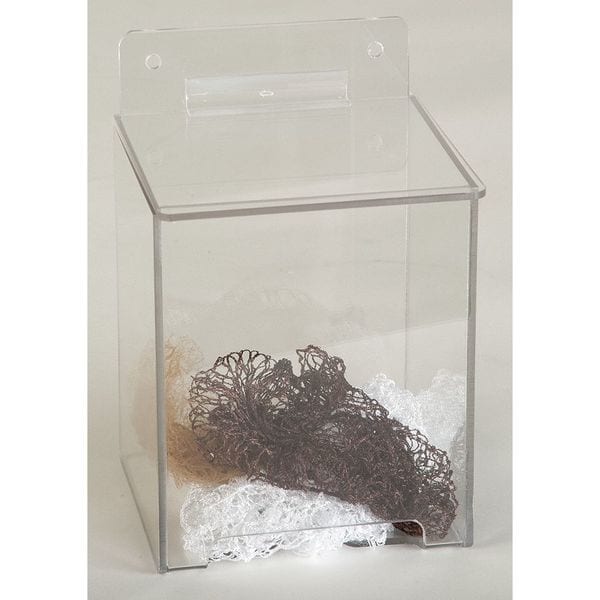 Condor Hairnet Dispenser, PETG, clear, 4-3/4 x 7 x 4-1/2" - 3UZG1