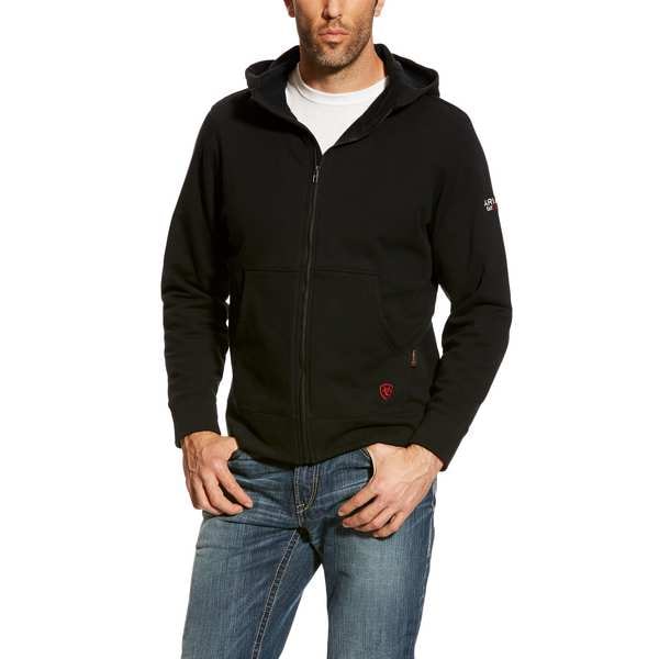 Ariat Flame-Resistant Full Zip Hoodie, 21.2 cal/sq cm, 2XL, 11 oz Zipper Closure - 10023974