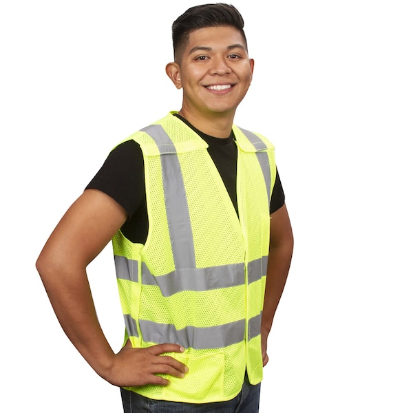 Cordova Breakaway Safety Vest, Type R, Class 2, Mesh - Lime, Medium - VB231PM