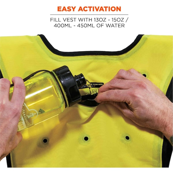 Ergodyne Dry Cooling Vest, 72 hr. Cooling, Nylon - 6687