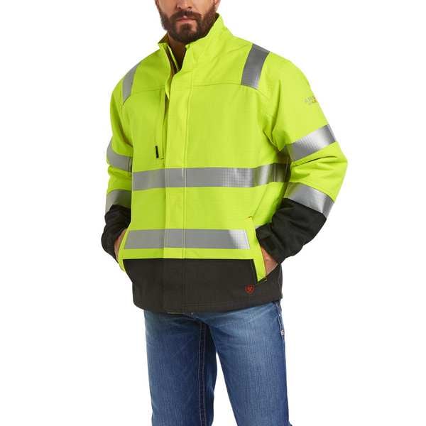 Ariat FR Insulated Waterproof Hi-Vis Jacket, 52 cal/sq cm, XL, 8 oz Zipper Closure - 10024022