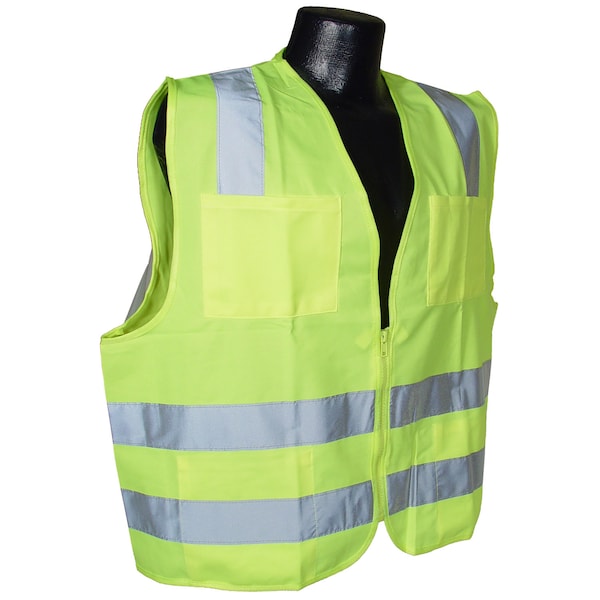 Radians Hi-Vis Safety Vest M Class 2 , Zipper 6 Pockets - SV8GSM