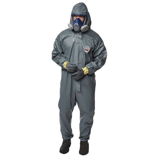 Lakeland Disposable Coverall, Collared, XL, Pyrolon CRFR, Zipper, Elastic Cuff, Elastic Ankle - LS51110-XL