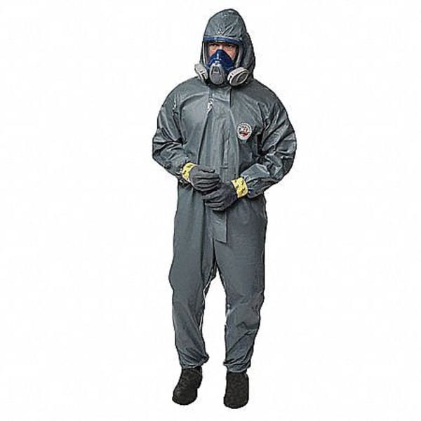 Lakeland Disposable Coverall, Collared, XL, Pyrolon CRFR, Zipper, Elastic Cuff, Elastic Ankle - LS51110-XL