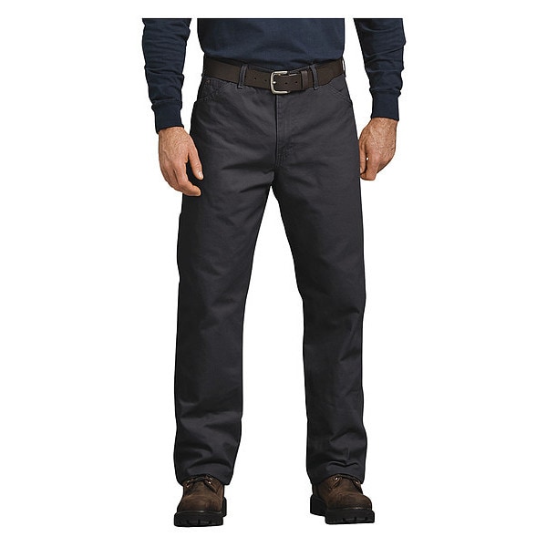 Dickies Men's Relaxed Fit Heavyweight Carpenter Jeans, 32 in, Rinsed Black, 100% Cotton - 1933BK 32 32