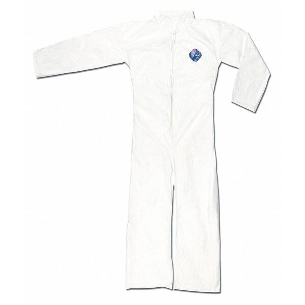 Mcr Safety Disposable Coveralls, Collared, 2XL, Tyvek(R), Open Cuff, Open Ankle, 25 PK - TY120SX2