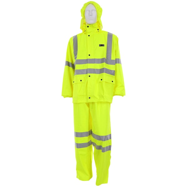 Mcr Safety Garments, .40mm Stretch Pu/Cotton Poly, 2 Pc Suit, X5 - 5182X5