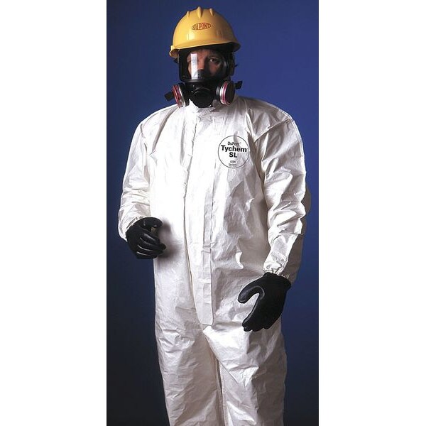 Zoro Select Disposable Coverall, Hooded, 3XL, KleenGuard(TM) A80, Front Zipper, Elastic Cuff, Elastic Ankle - SL127BWH3X001200