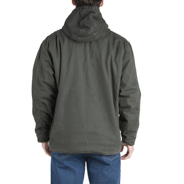 Berne Work Coat, Washed Hooded, Large, Tall - HJ626