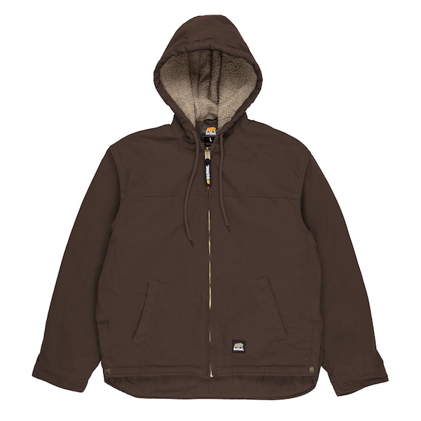 Berne Work Coat, Washed Hooded, Large, Tall - HJ626