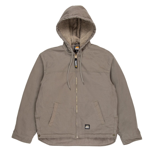 Berne Work Coat, Washed Hooded, Large, Tall - HJ626