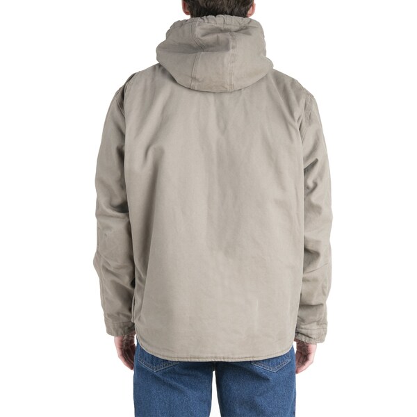 Berne Work Coat, Washed Hooded, Large, Tall - HJ626