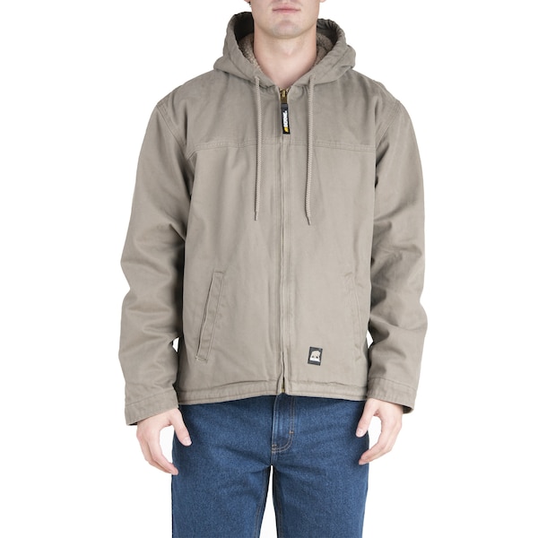 Berne Work Coat, Washed Hooded, Large, Tall - HJ626