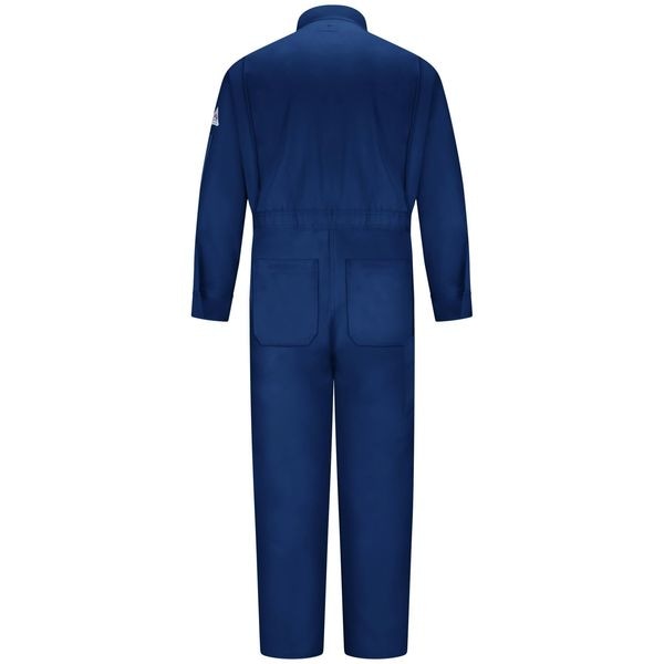 Bulwark Coverall, 11 cal/sq cm ATPV, L, 30 1/2 in Inseam, 100% Cotton, Zipper - CED2NV RG 44