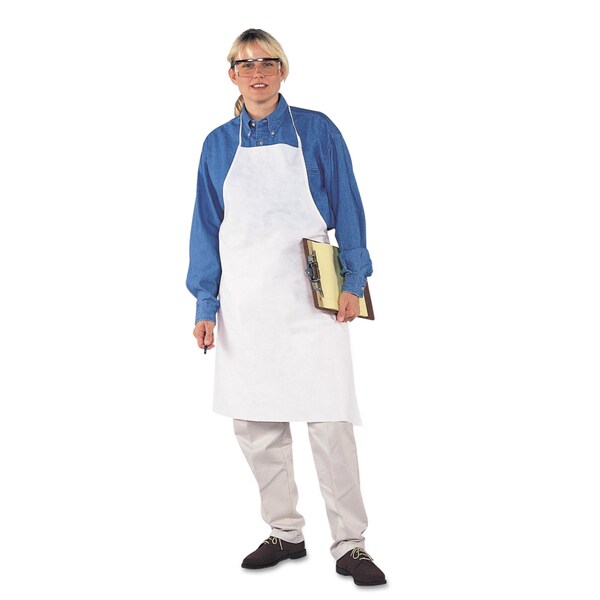 Kleenguard A40 Liquid/Particle Protection Apron, Film Laminate, Wht, 28x40, PK100 - KCC 44481
