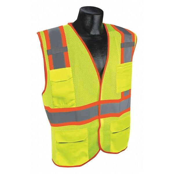 Condor High Visibility Vest, Yllw/Green, 2XL/3XL - 53YN59