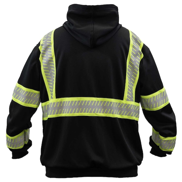 Game Workwear The G-Clipse Full Zip Hoodie w/Segmented Tape, Black, Size X-Large - 8775