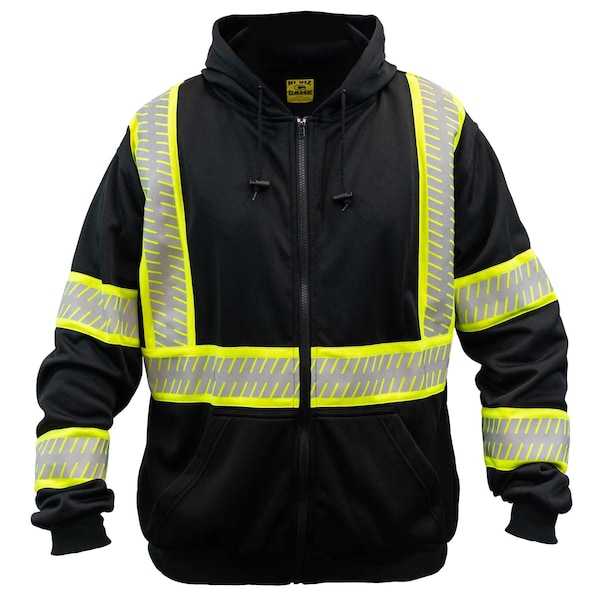 Game Workwear The G-Clipse Full Zip Hoodie w/Segmented Tape, Black, Size X-Large - 8775