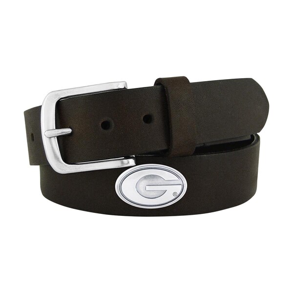 Zep-Pro Zep-Pro UGA-BOLP-BRW-40 Georgia Bulldogs Concho Emblem Brown Belt Size 40 - UGA-BOLP-BRW-40