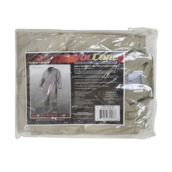 Radians Workwear Volcore Cotton FR Coverall-KH-4XT - FRCA-003K-4XT