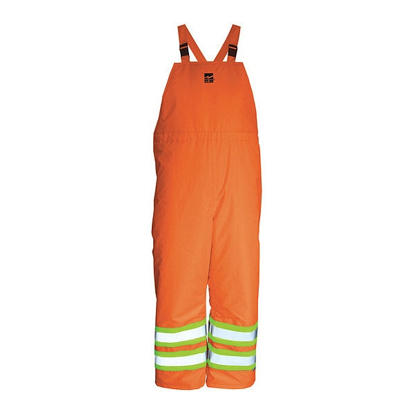 Open Road Bib Pants, Hi-Vis, Insulated, 150D, Orange, L - 6326PO-L