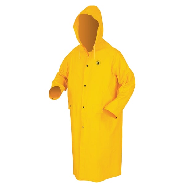 Mcr Safety Garments, CLASSIC.35mm, PVC/Poly, 49 Coat, LF, YELLO, X5 - FR200CX5