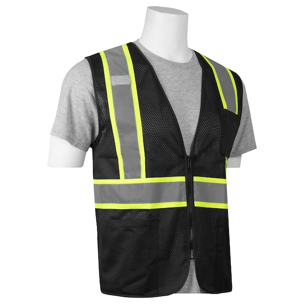 Deltaplus S863C Mesh Safety Vest, Contrasting Tape, 3 pkts, 3X - 63335
