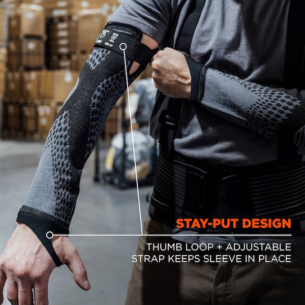 Ergodyne 18 in Black CR Protective Arm Sleeves A9 - 7991-PR18