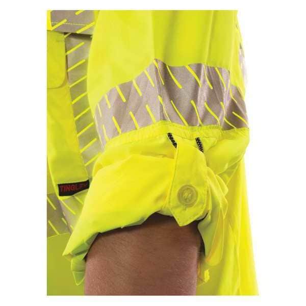 Tingley Job Sight Work Shirt, Size L, Hi-Vis Green/Yellow - S76522