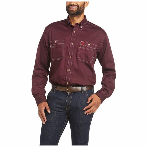 Ariat Men's FR Durastretch Work Shirt, 9.7 cal/sq cm, XL, Vented Work Shirt - 10035432