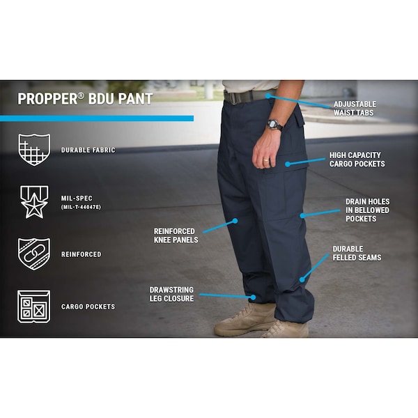 Propper Flame Resistant Pants, L 6.3 oz 100% Cotton - F520155330L2