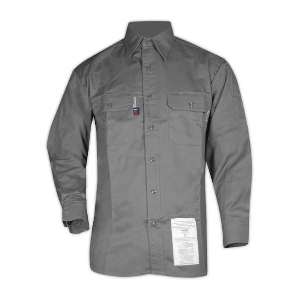 Magid DualHazard 70 oz FR 8812 Grey Work Shirt - SBG70DHS