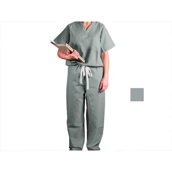 Medline AngelStat Unisex Pants Scrub, Reversible, Drawstring Waist, Misty Green, 2XL - M600NTZXXL-CM